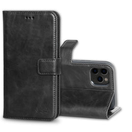 Wallet Magnet Magic  Leather Protective Slim Fit Wallet 2 in 1 Phone Case with Credit Card Slots for iPhone 11 Pro Max-Black