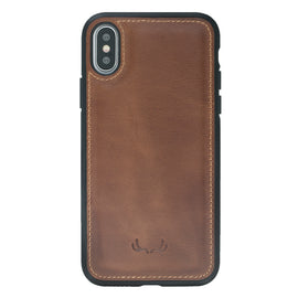 Flex Cover Leather Cases for iPhone X / XS - Crazy Brown
