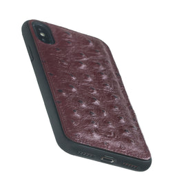 Flex Cover Leather Cases for iPhone X / XS - Ostrich Red