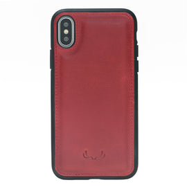 Flex Cover Leather Cases for iPhone X / XS - Crazy Red