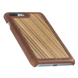 Ultimate jacket Wood and Leather Cases for iPhone 7 Plus / 8 Plus - Olive Wood