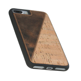 Cork and Leather Cases for iPhone 7 Plus / 8 Plus - Brown