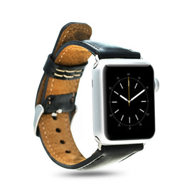 Leather Band for Apple Watch 38mm - Rustic Black