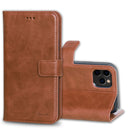 Wallet Magnet Magic  Leather Protective Slim Fit Wallet 2 in 1 Phone Case with Credit Card Slots for iPhone 11 Pro Max-Brown