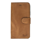 Magic Magnet Wallet Leather Cases for iPhone X / XS - Crazy Brown
