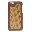 Ultimate jacket Wood and Leather Cases for iPhone 6 / 6S - Olive Wood