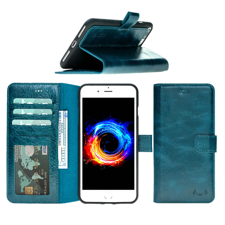Leather Wallet Case with ID Window for iPhone 6 / 6S - Vessel Blue