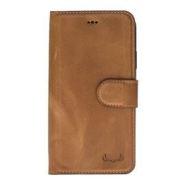 Wallet Magnet Magic  Leather Protective Slim Fit Wallet 2 in 1 Phone Case with Credit Card Slots for iPhone XR-Brown